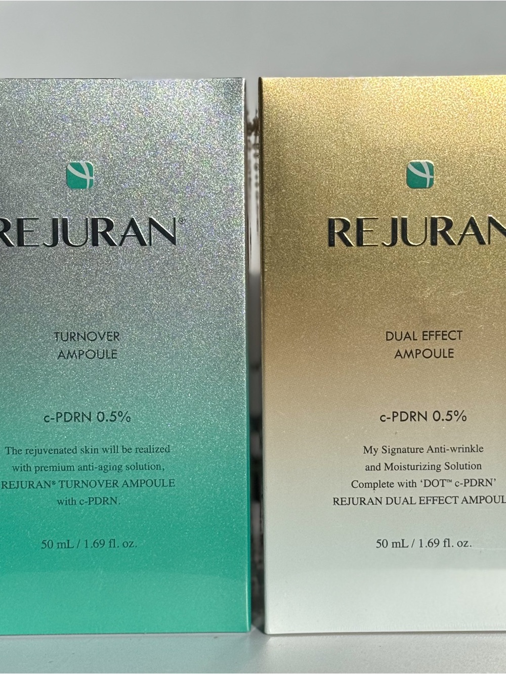 REJURAN Jumbo Ampoule Set (50ml) Turnover + Dual Effect — $147 Value